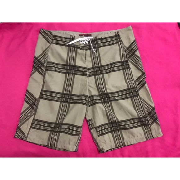 Wonderwall Other - WONDERWALL Green Plaid Board Shorts